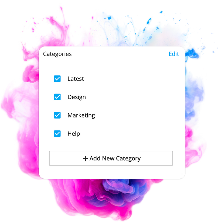 organize posts by category